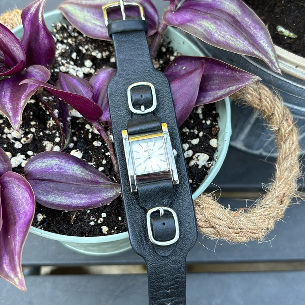Women’s Guess Watch black leather